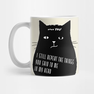 Cute Black Cat with Romantic Love Quote Mug